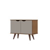 Manhattan Comfort Rectangle Hampton Accent Cabinet, 33.07 W X 15.75 L X 25.59 H, MDF and MDP, Maple Cream 19PMC11